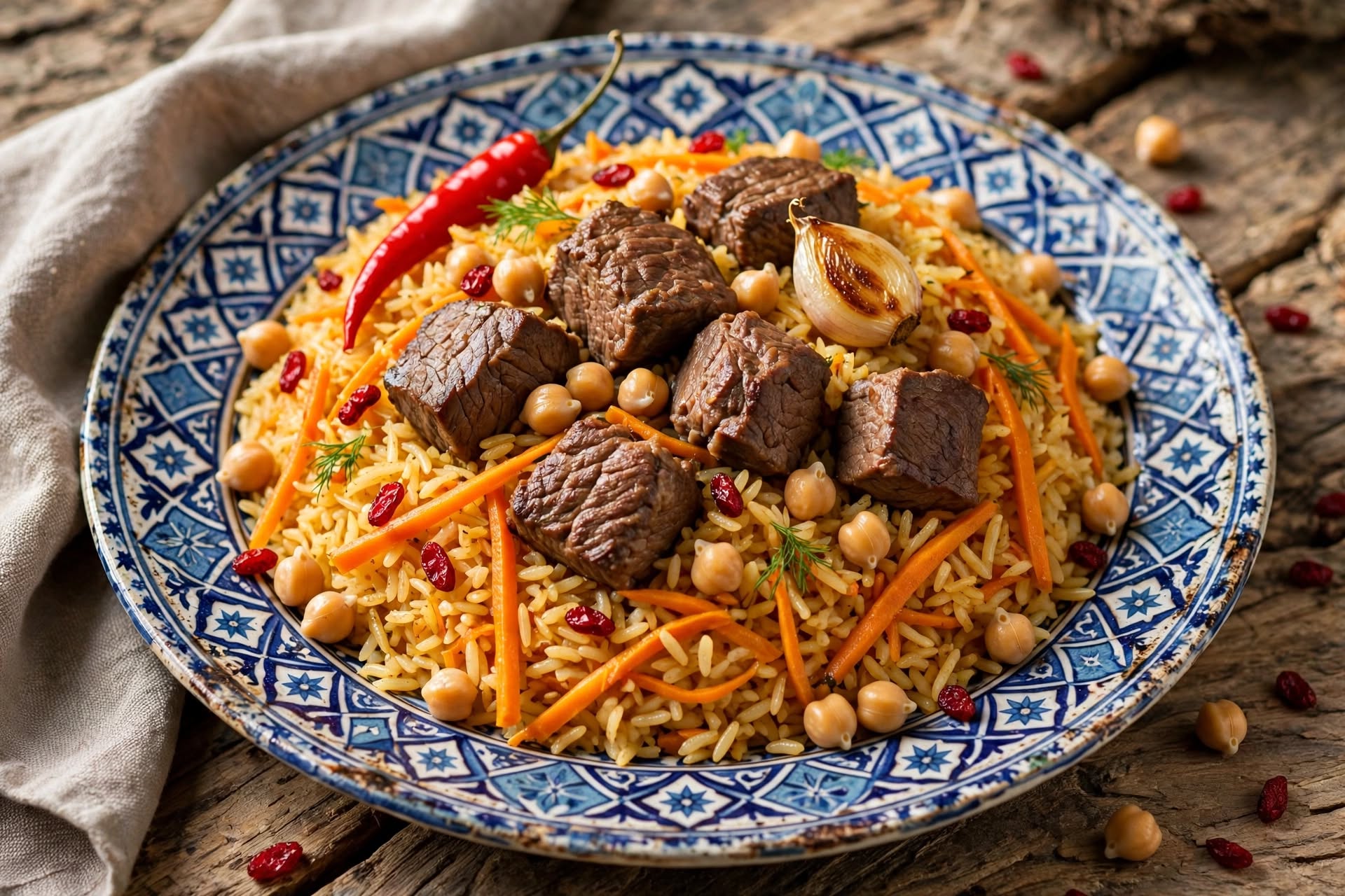 Plov traditionnel ouzbek